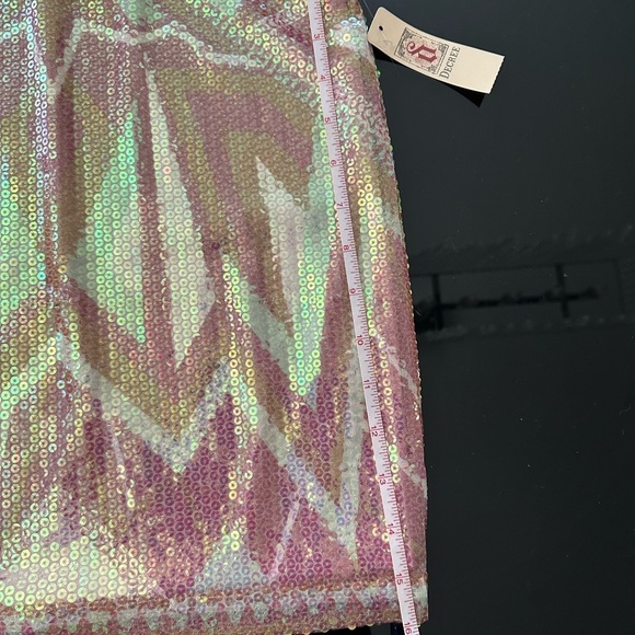 Sequin Geometric Skirt - Pink - Picture 5 of 6